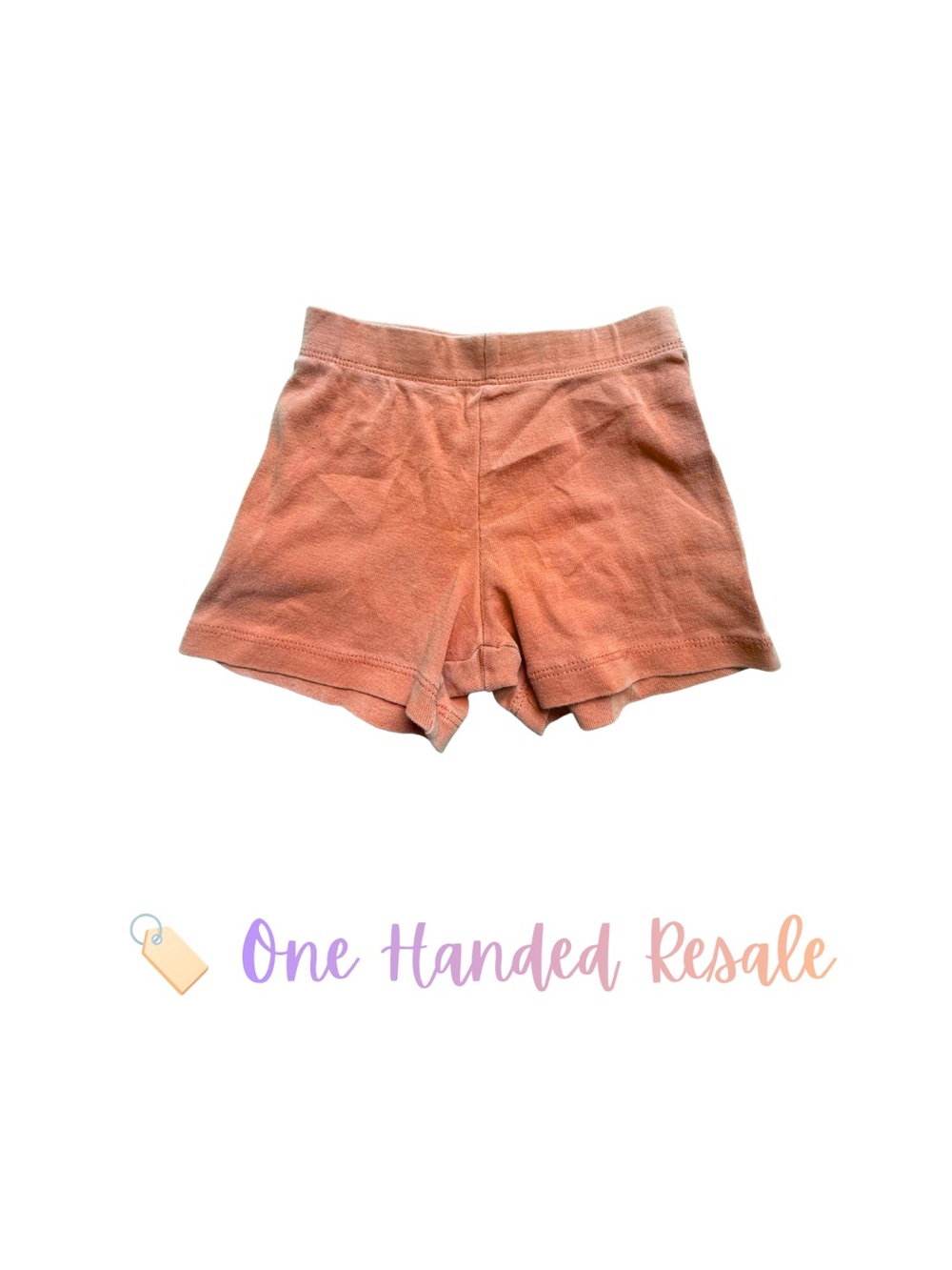 🍊 H&M Kids Orange Knit Shorts Girls Comfy Soft Neutral 3Y 3T